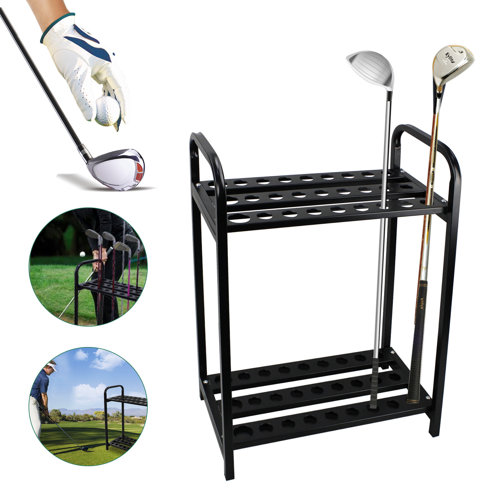 27 Clubs Holder Golf Club Display Rack Organizer Golf Club Storage Holder New