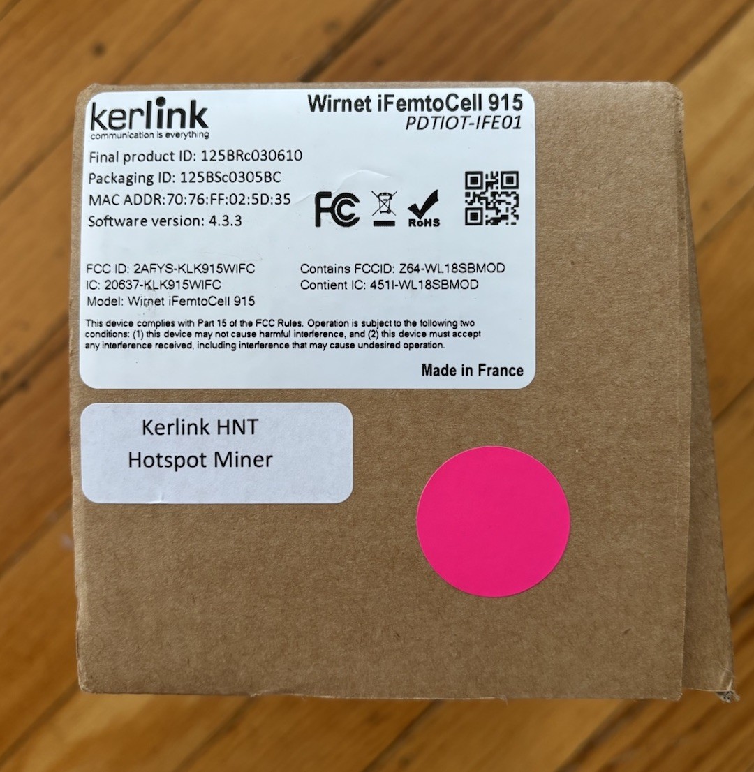 Kerlink Wirnet iFemtoCell US915 Helium (HNT) Hotspot Miner NEW