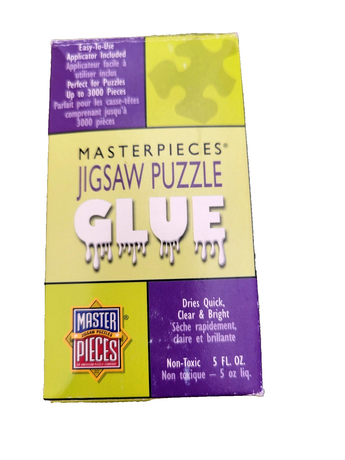 Jigsaw Puzzle Glue, by Masterpieces, 5 oz. non-toxic, glues up to 3000 pieces