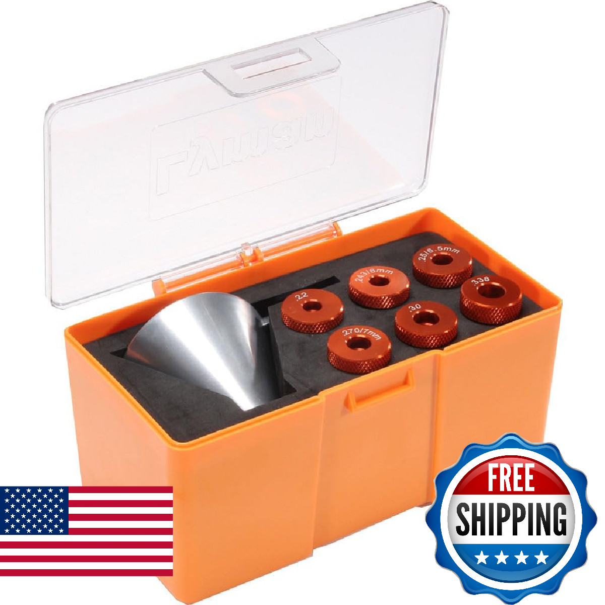 Lyman Brass Smith Pro Powder Funnel System 5pc Set for Rifle Cartridges
