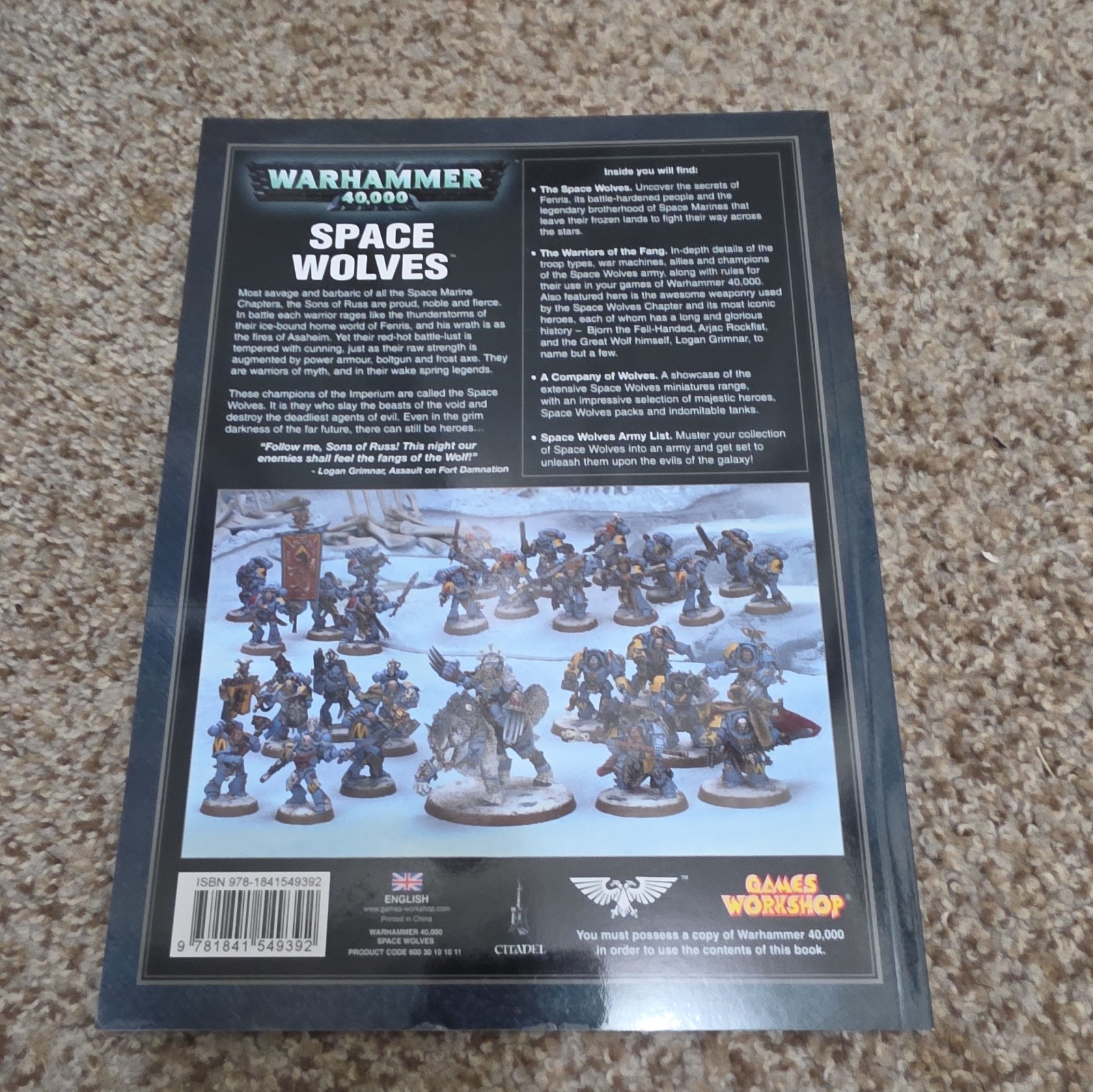 Warhammer 40,000 40k Space Wolves Codex 2009 Games Workshop Paperback Edition