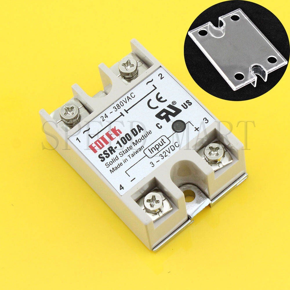 Solid State Relay DC-AC SSR-100DA 100A 3-32VDC 24-380V AC Module Fast Switching