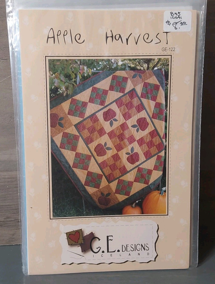 Apple Harvest Quilt Pattern G.E. Designs Applique Table Topper or Quilt 2004