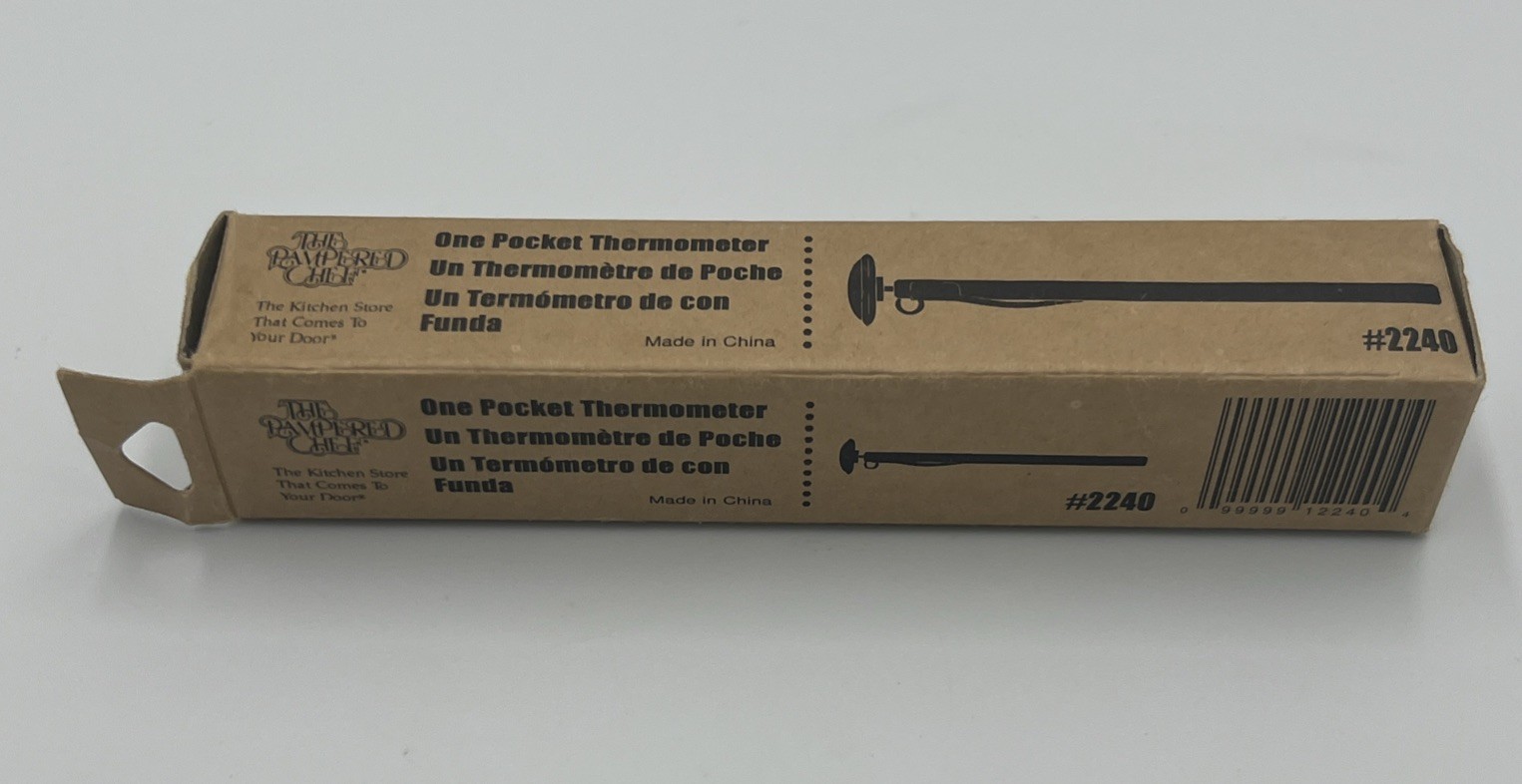 Pampered Chef Pocket Thermometer #2240 Analog Cooking Meat Food New Open Box