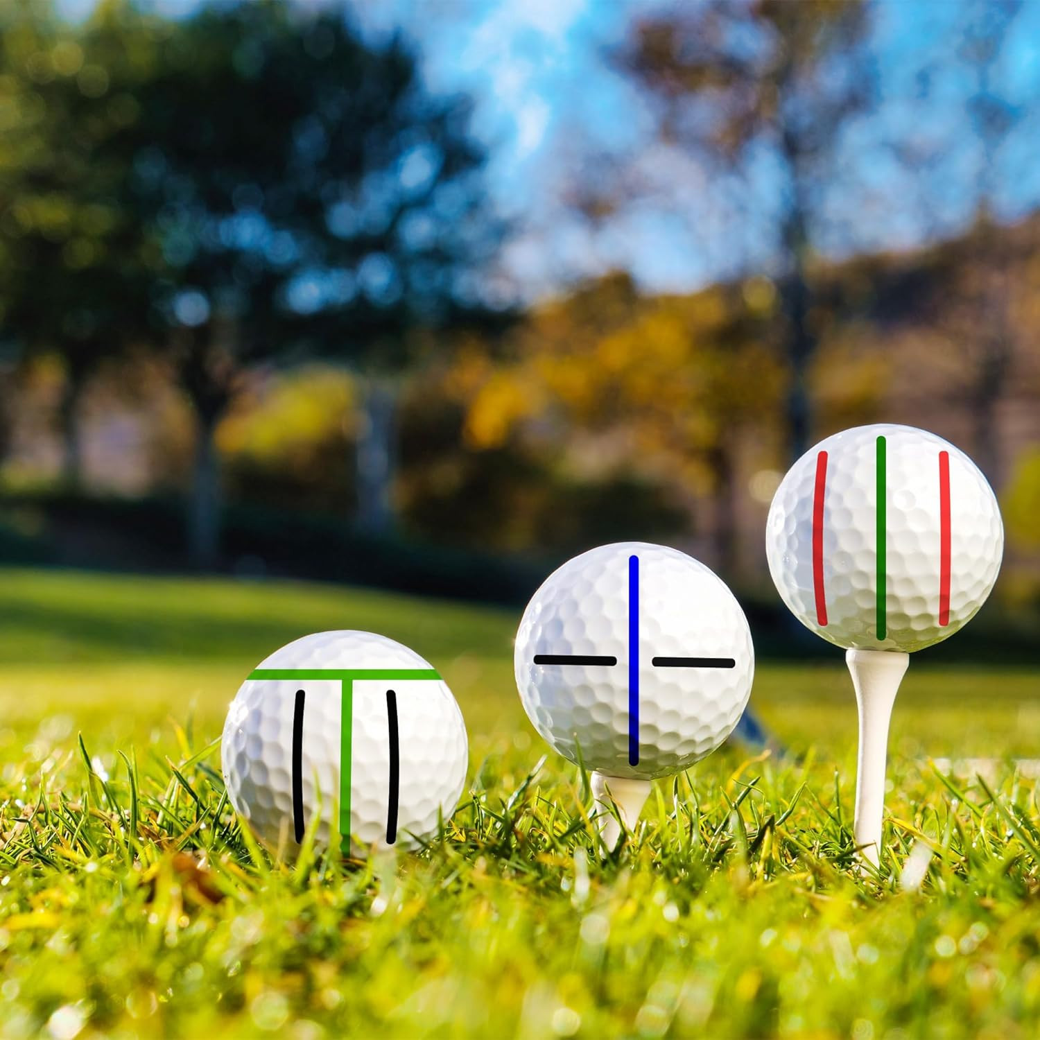 8 Pack Precision Golf Ball Marker Set 4 Marking Stencils 4 Vibrant Colors