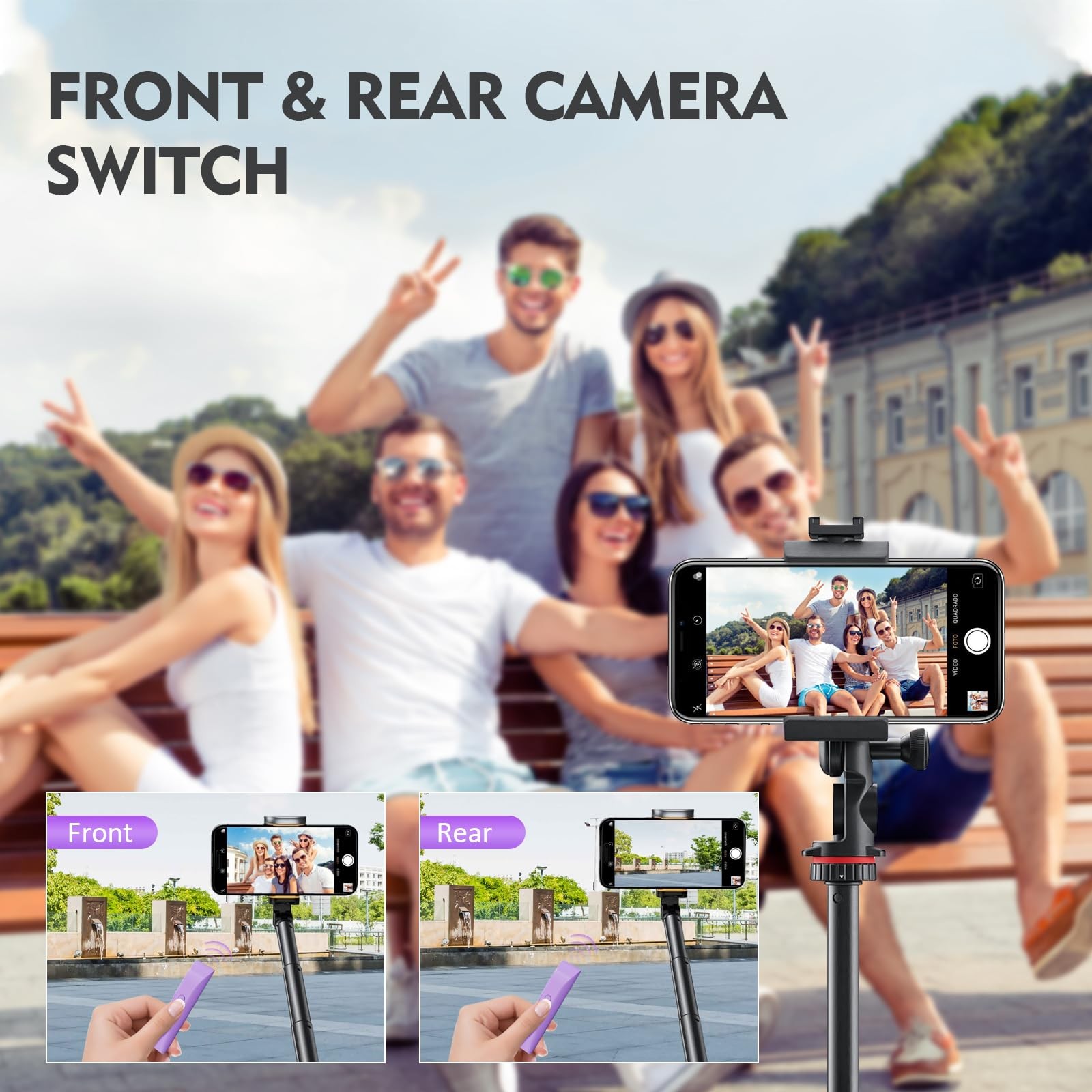Wireless Remote Control with Zoom in/Out for Android & iPhone,Versatile Shutt...