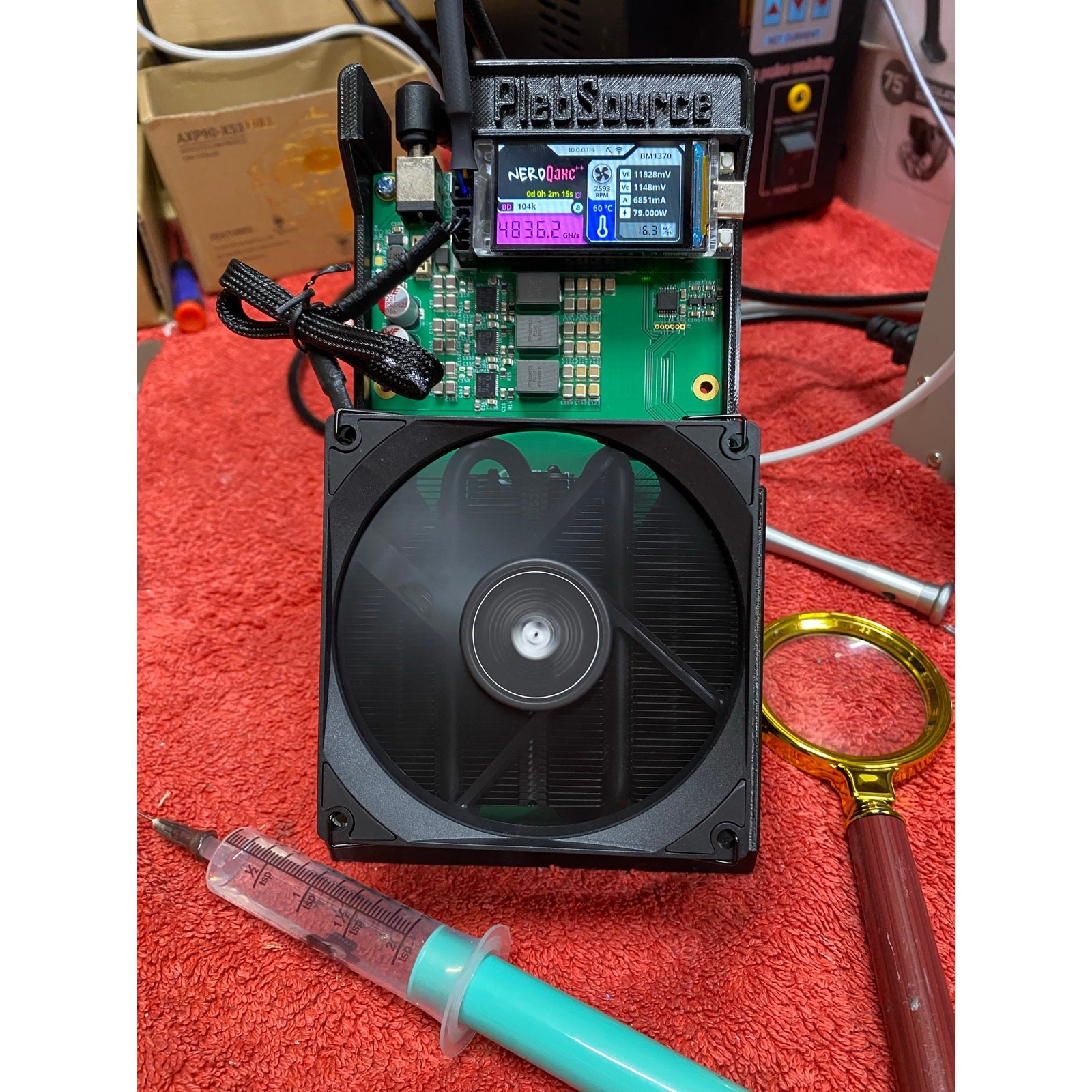 NerdQaxe++ 4.8Th Solo Lottery Bitcoin Miner