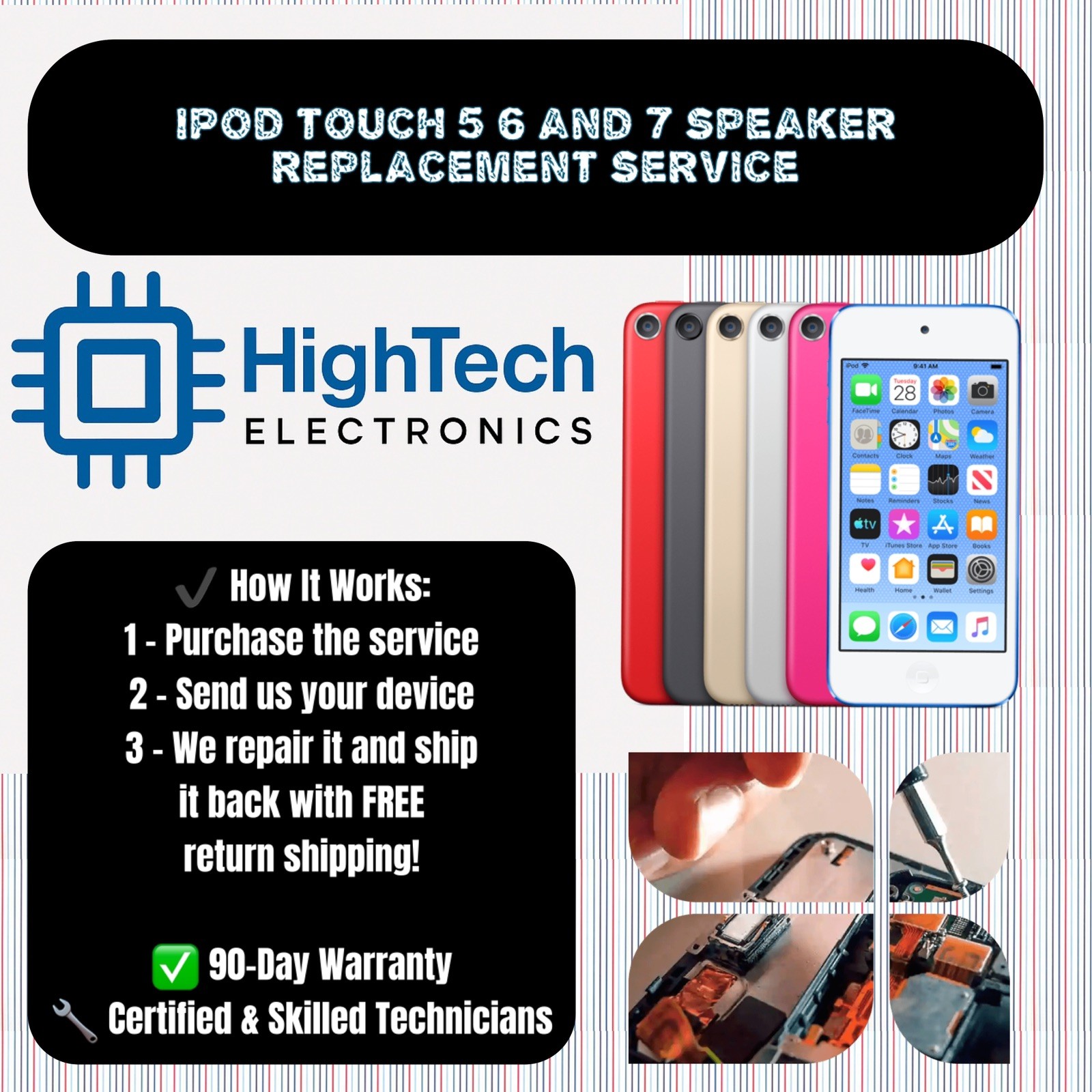 IPOD TOUCH 5 6 AND 7 SPEAKER REPLACEMENT SERVICE Repair