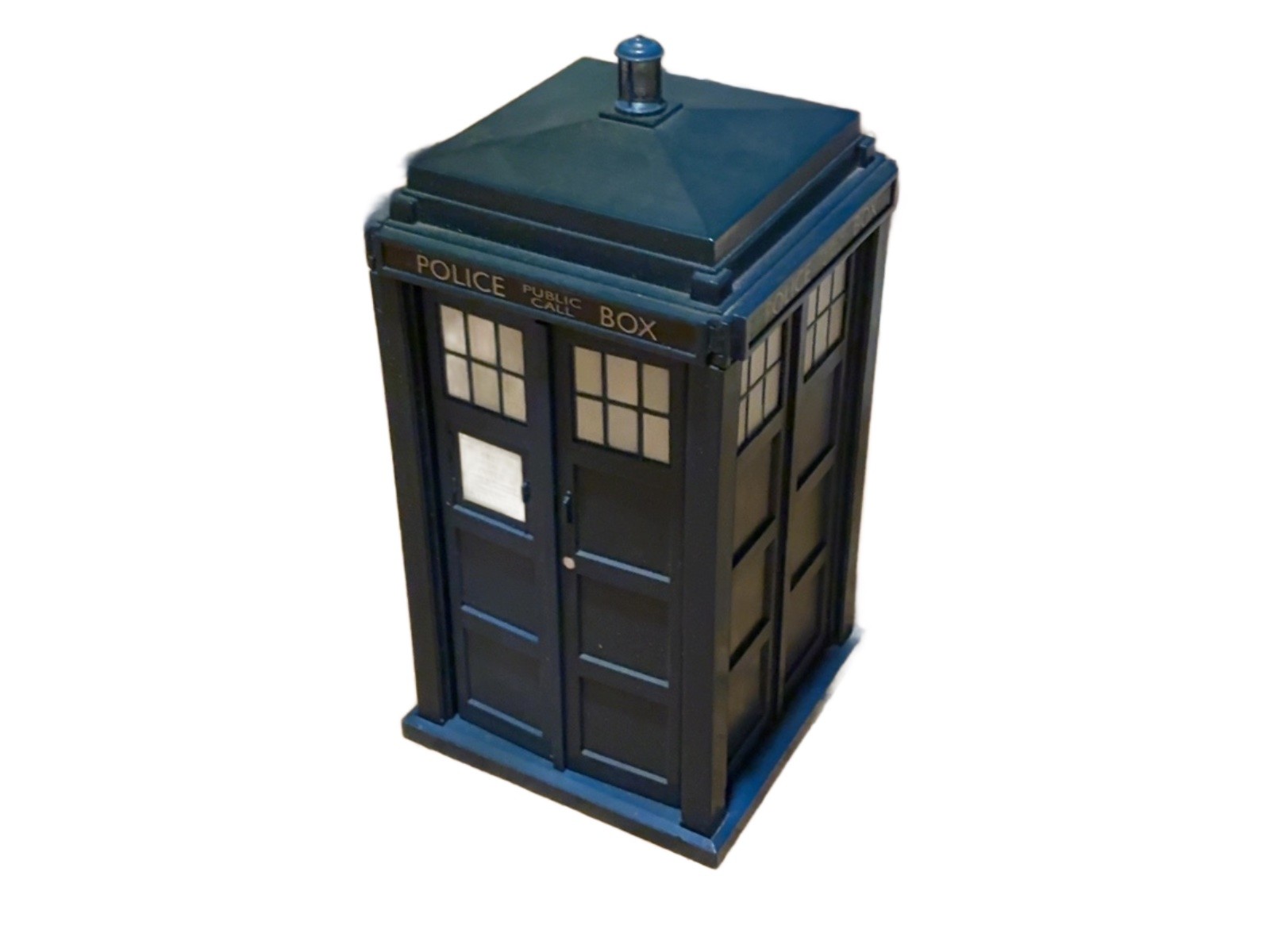 Doctor Who TARDIS Police Box Coin Bank Blue Plastic Collectible