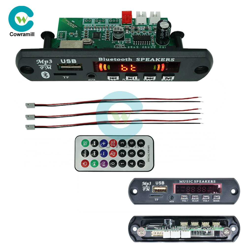 Wireless 12V WMA 2*15W Amplifier MP3 Decoder Board Audio Module USB TF Radio