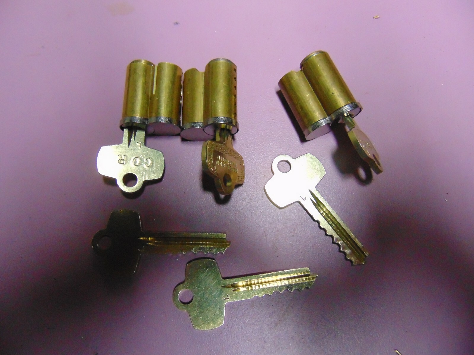 3 - BEST LOOK ALIKE  L  KEY  BLANK WITH 1 CORE KEY AND 5 PASS  6 PIN   LOCKSMITH