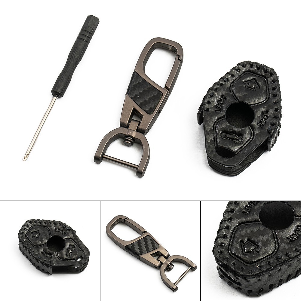 1pc Carbon Fiber Car Key Case For M3 E38 for e39 E46 E53 E60 E61 E83 E85 & E86