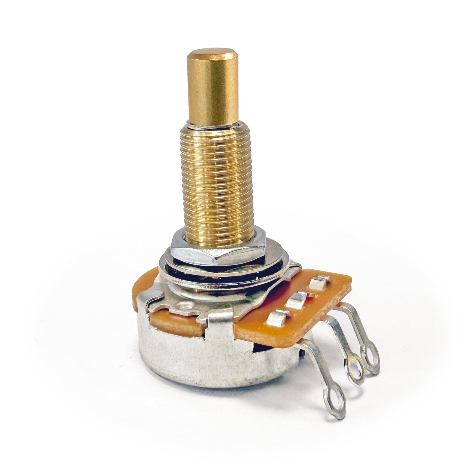 AxLabs Potentiometer - 500K Audio Taper, Long Solid 1-1/4" Shaft