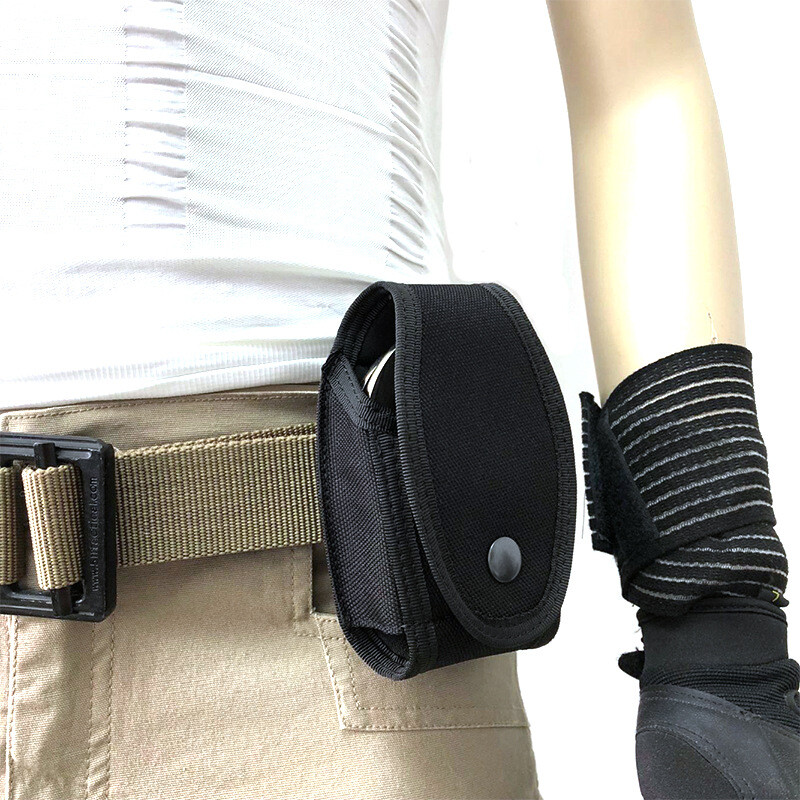 Tactical Heavy Duty Handcuff Case Pouch Single Snap Belt Loop Cuff Holder