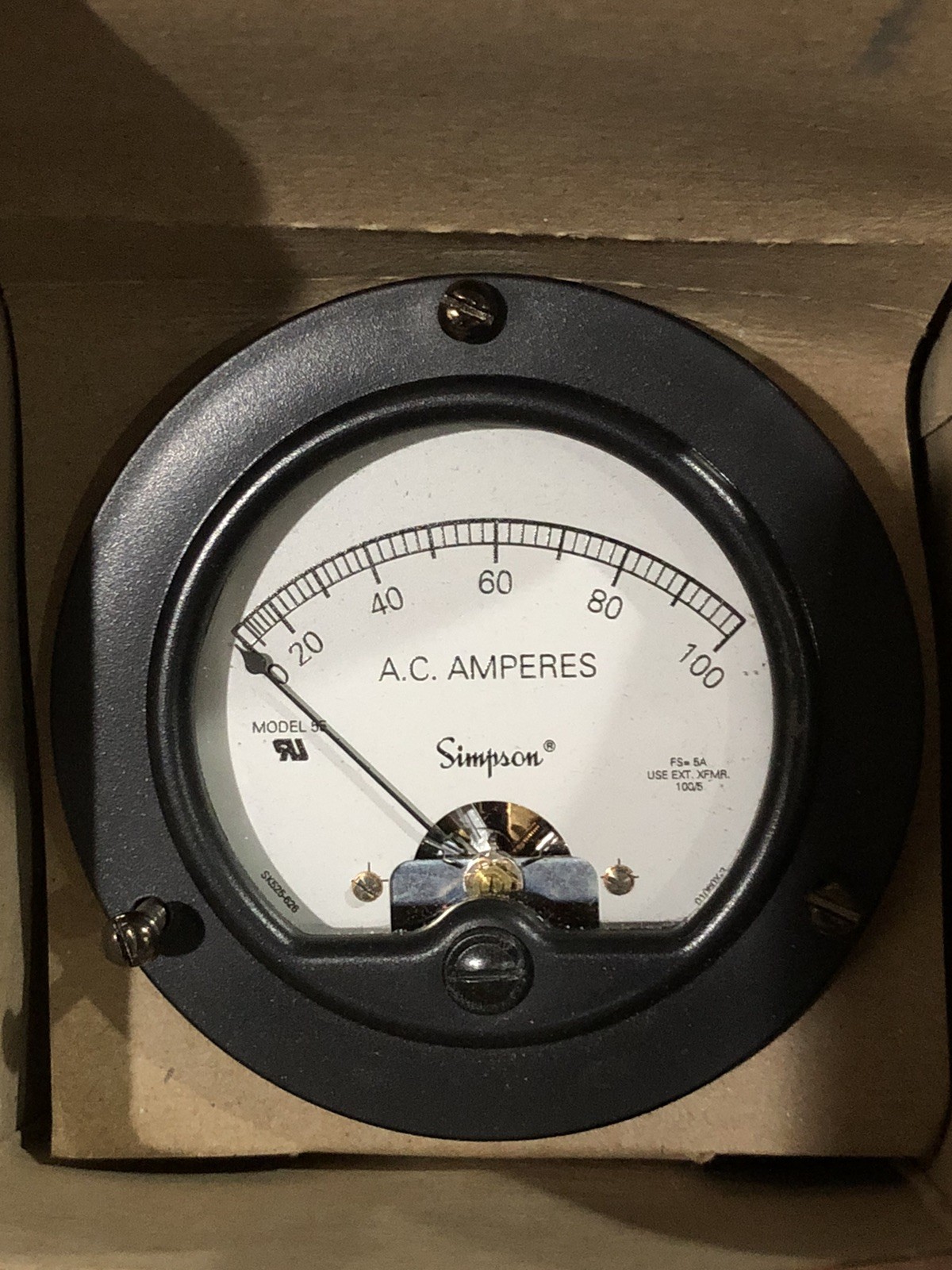 Simpson 01060 Analog Panel Meter AC Current 0A-100A Ammeter NOS New E-Mech 55
