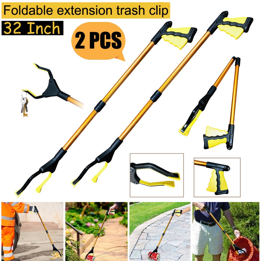 Heavy Duty Reacher Grabber Tool Industrial Pick Up Stick Hand Grip Reach Trash