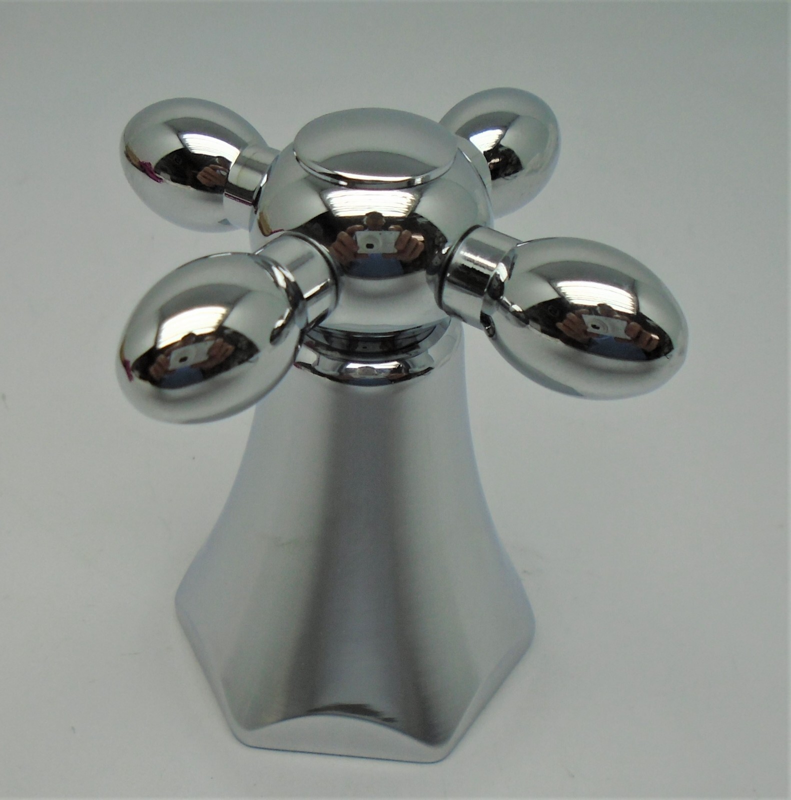 Davinci Carlyle Cross Faucet Handle Polished Chrome W/ Escutcheon NOS #P129