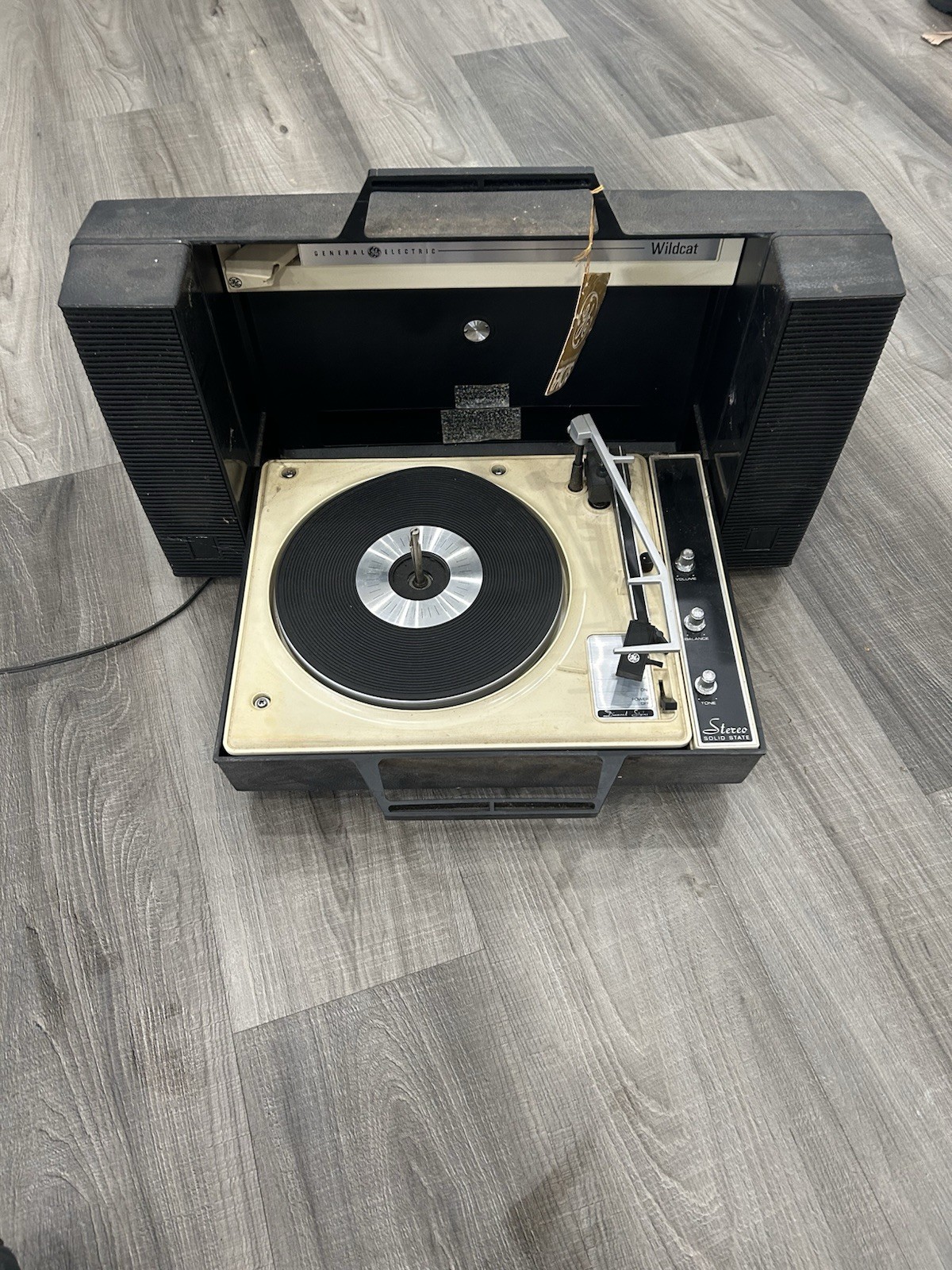 General Electric Wildcat Record Player- Solid State Black *READ DESCRIPTION*