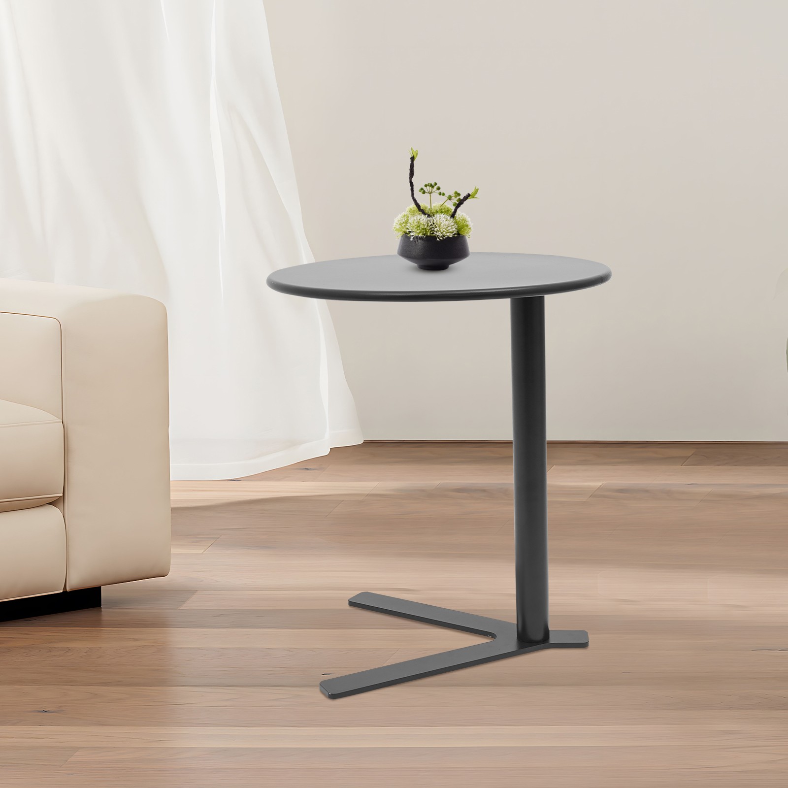 48x56cm Side Table with Y-shaped Base, Side Table, Modern Couch End Table