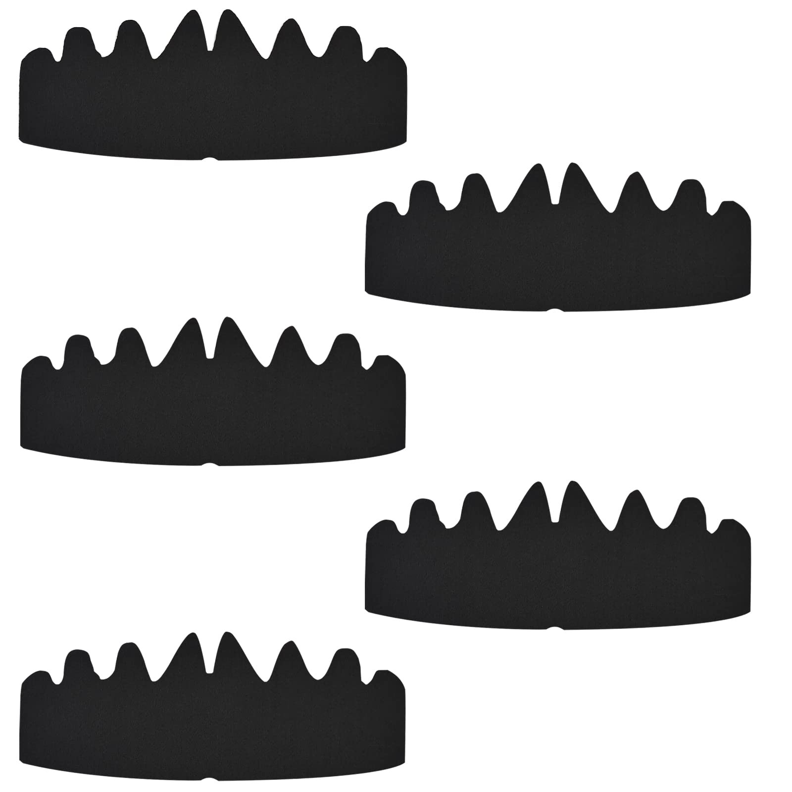 5 Pcs Black Baseball Cap Inserts - Flexible, 26cm x 10cm x 0.15cm,