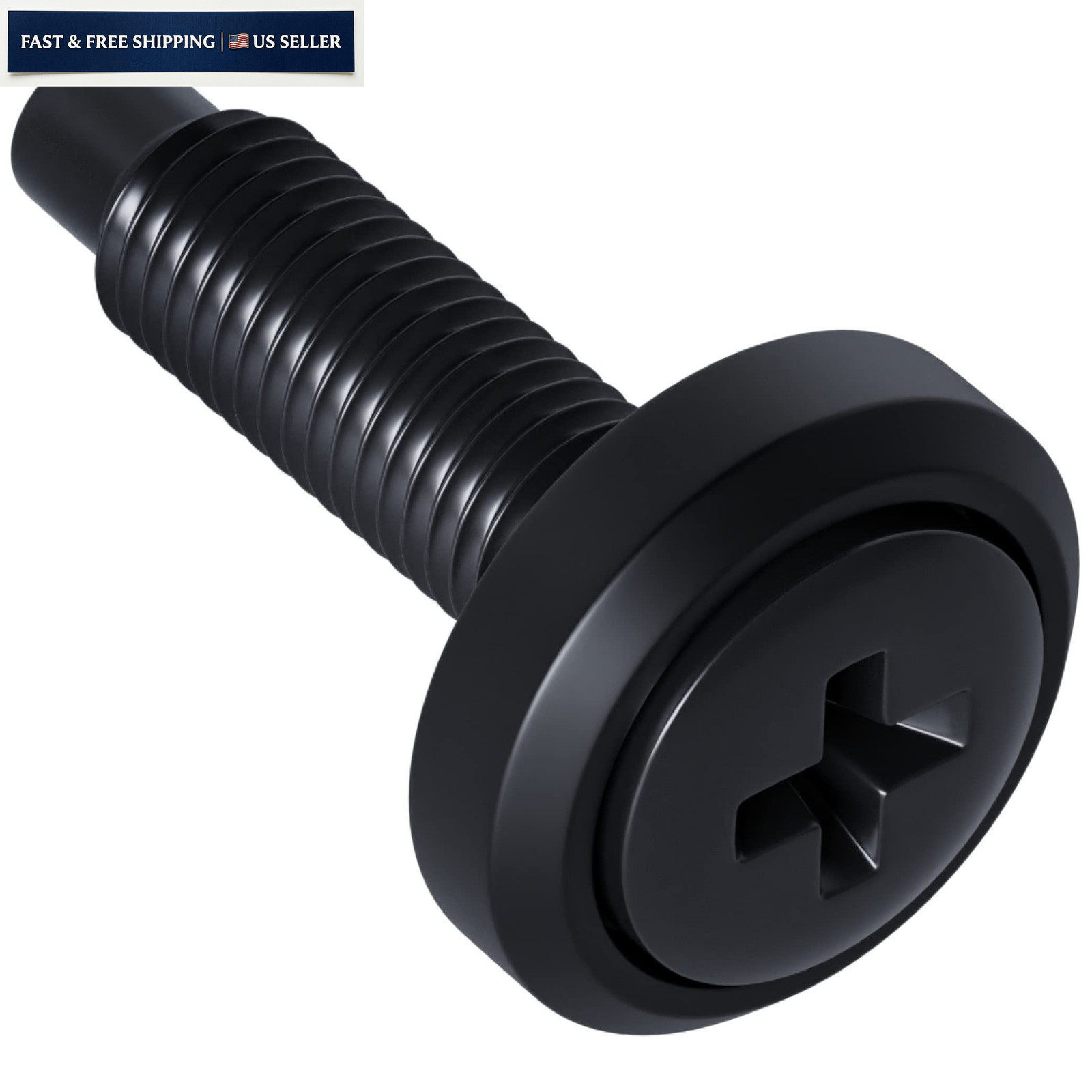 ECHOGEAR Server Rack Screws 25 Pack - 10/32 Steel with 25 Pack, Black