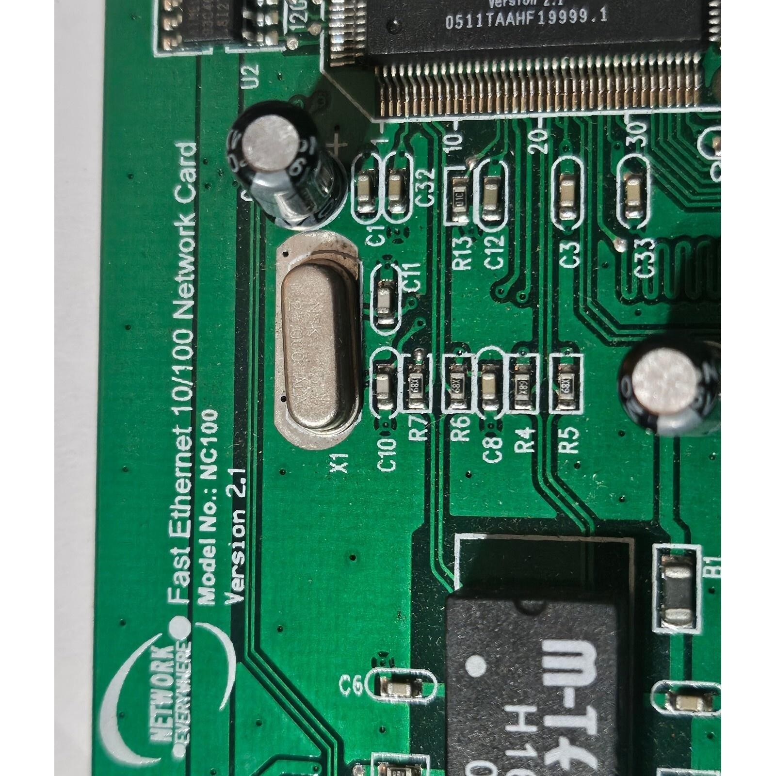 Vintage Network Everywhere 10/100 Fast Ethernet Network Card NC100 Version 2.1