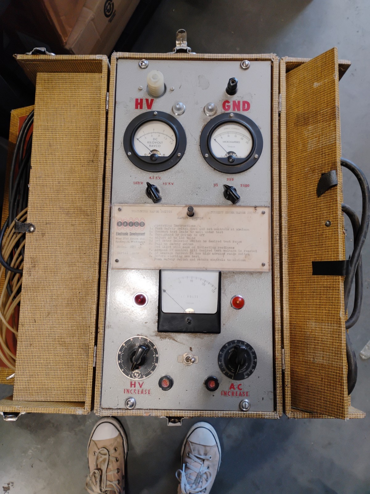 vintage Ravco Electronic voltmeter.