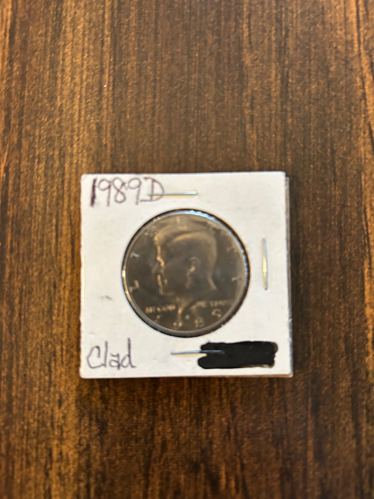 1989-D  KENNEDY HALF DOLLAR, CLAD, BRILLIANT UNCIRCULATED,  Actual Coin in Photo