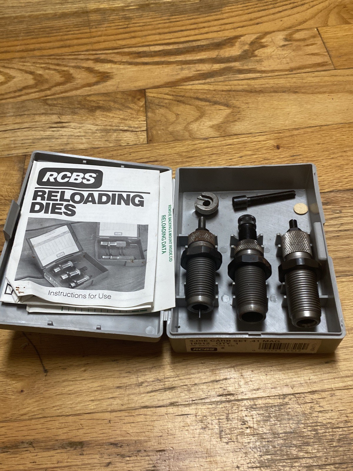 RCBS 41 Magnum 3-Die Carbide Set 18512 Plus Shell Holder # 30