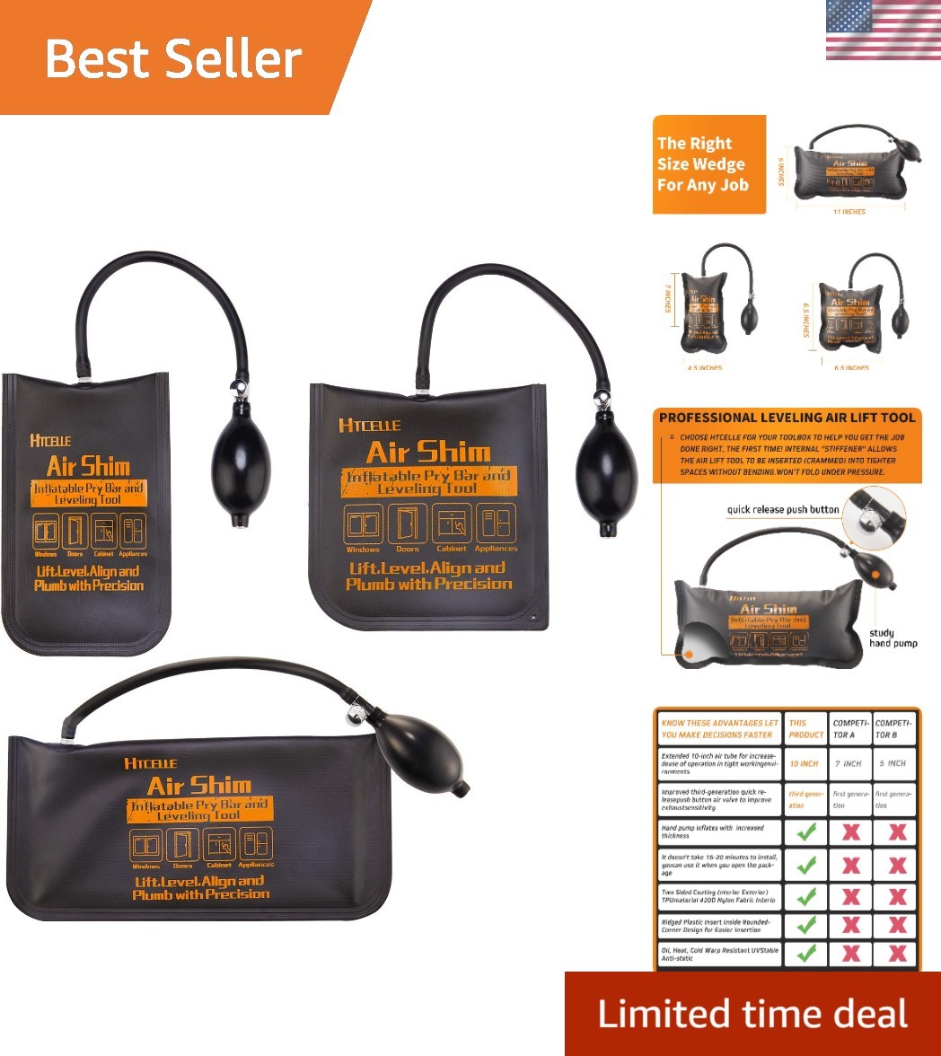 Inflatable Air Wedge Bags: Safe and Effective for Cabinet & Furniture Leveling
