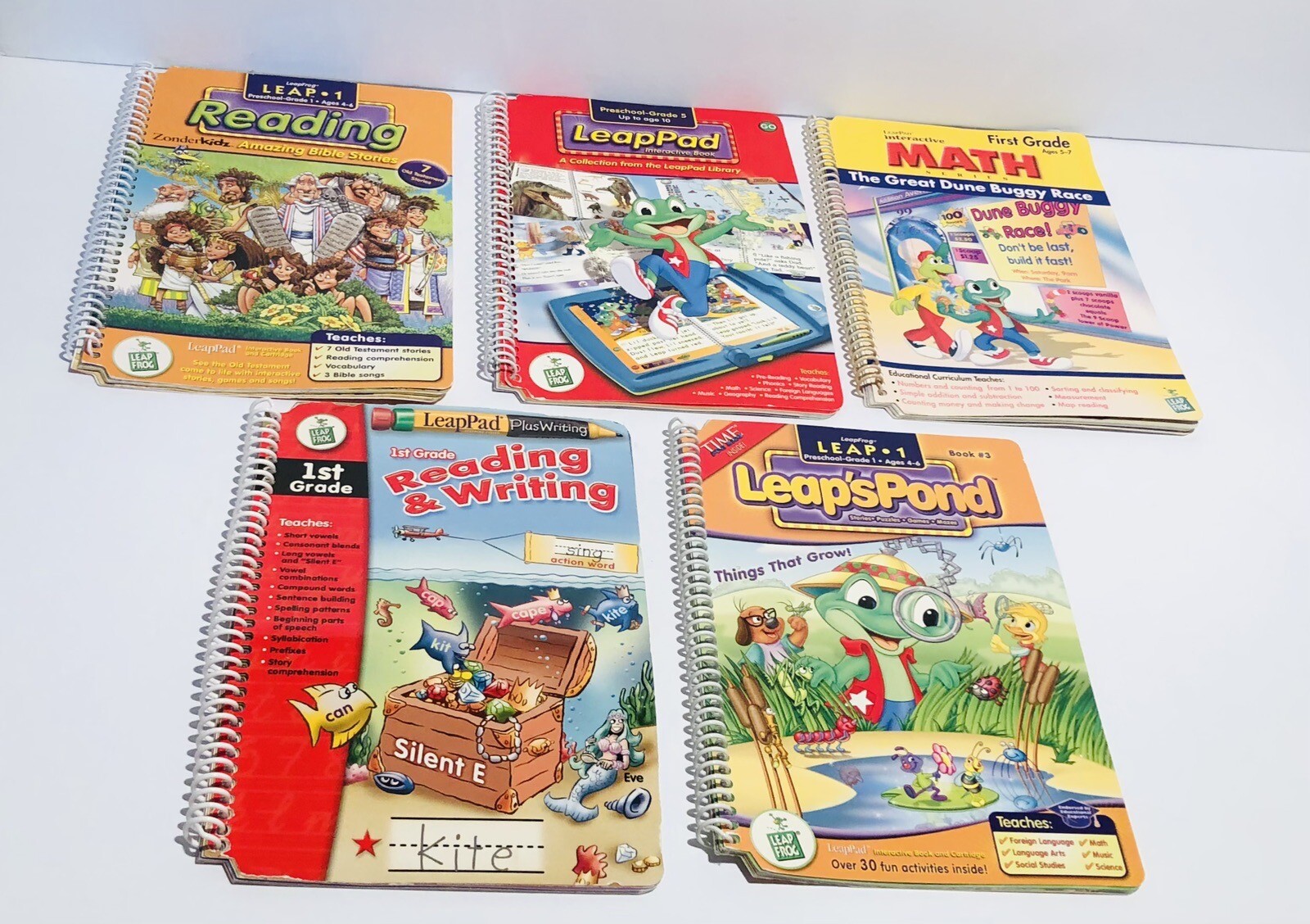 Lot Of 5 LeapFrog LeapPad Book Books ONLY (no cartridges) Pre K K-1st