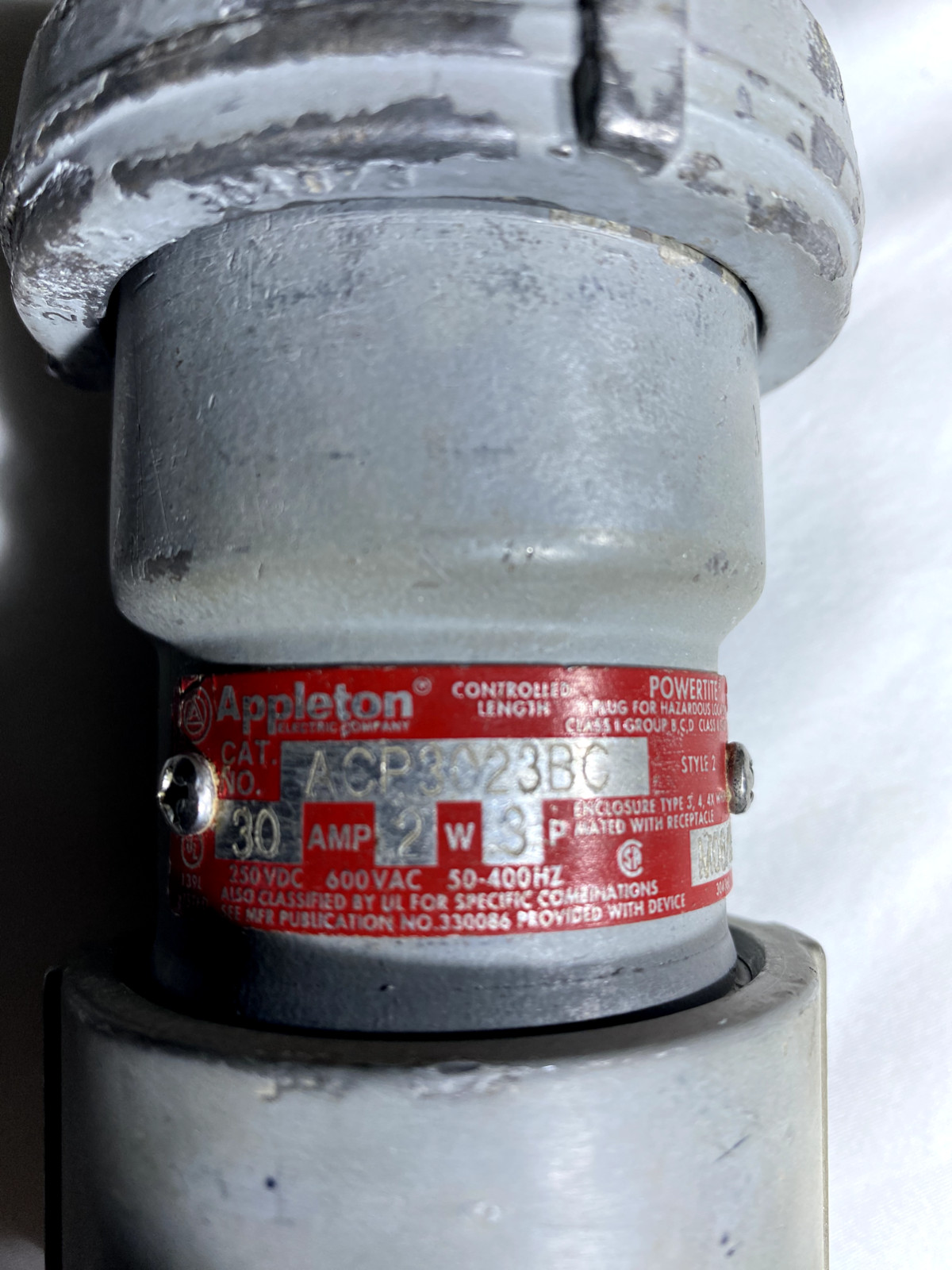 Appleton Powertite ACP3023BC Male Electrical Plug
