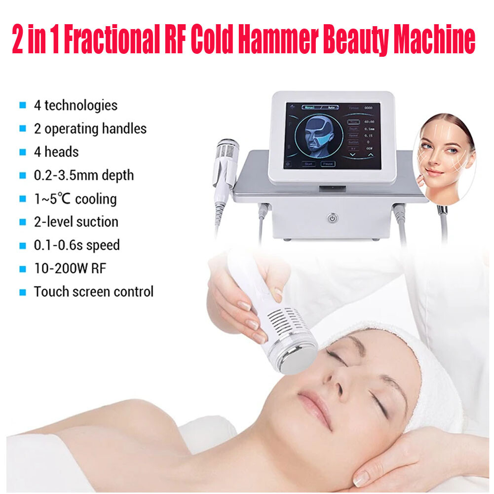 2 in 1 RF Micro n eedle Machine Cold Hammer Anti aging Wrinkle Spot Removal New