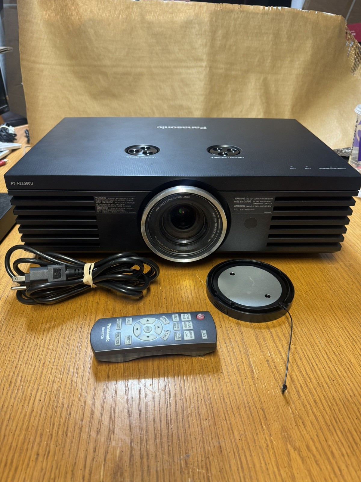 Panasonic PT-AE3000U 1080p LCD Home Theater Projector w/ Remote Tested Works
