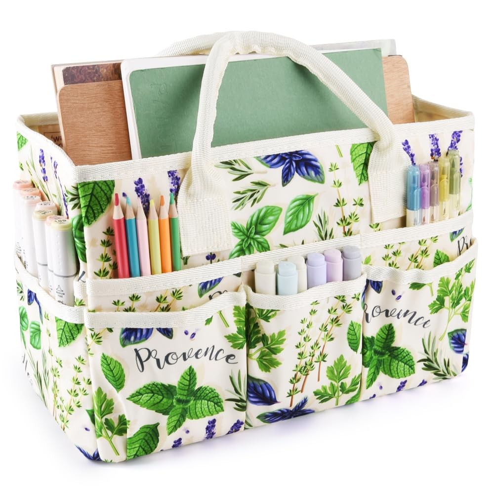 Craft Organizer Tote Bag with Multiple Pockets,Scrapbooking Art Storage