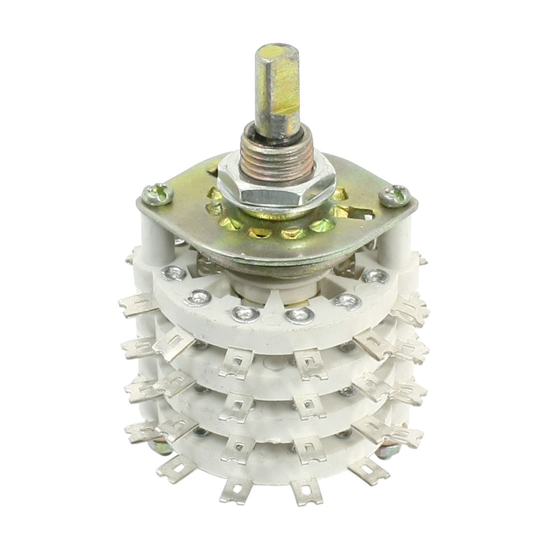 1Pcs 10mm Dia Panel Mounted Ceramic Rotary Switch 8P5T 8 Pole 5 Throw KCZ-8x5