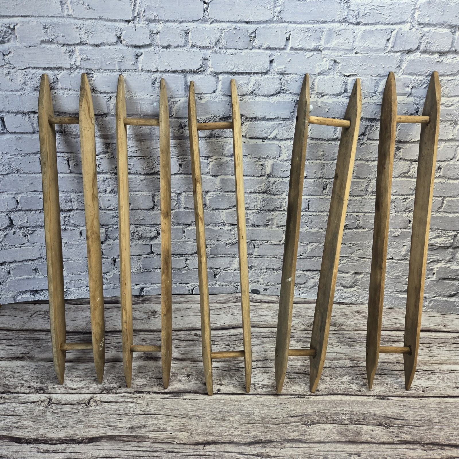 Vintage Wooden Weaving Loom Shuttles 18" Long Lot Of 5