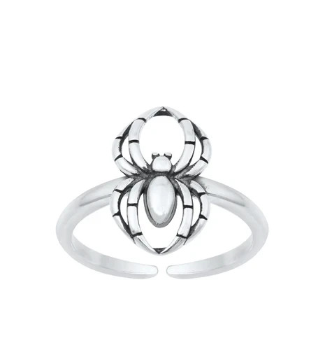 Sterling Silver Spider Adjustable Toe Ring/ Midi Ring