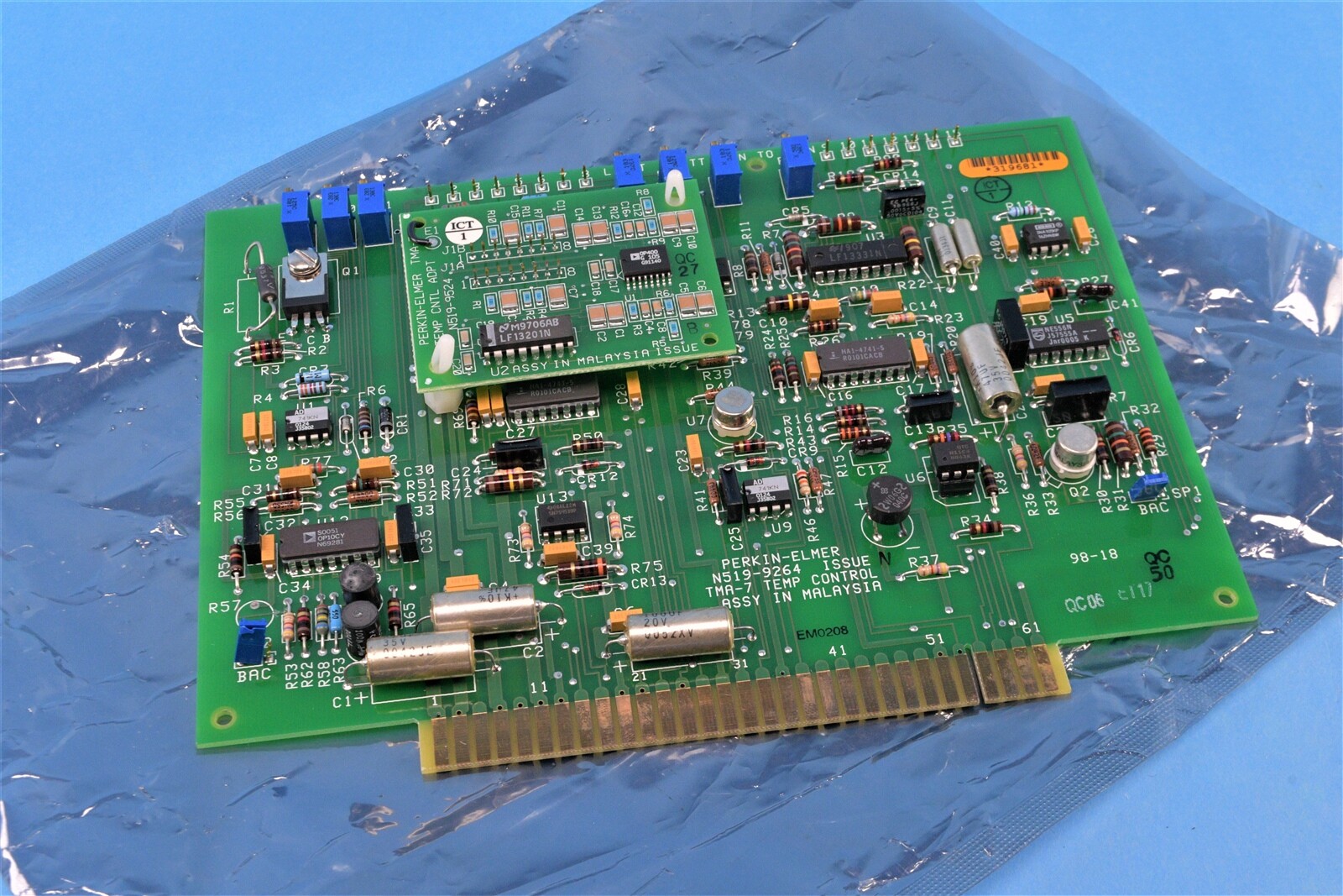 Perkin Elmer TMA-7 Temperature Control Board N519-9264