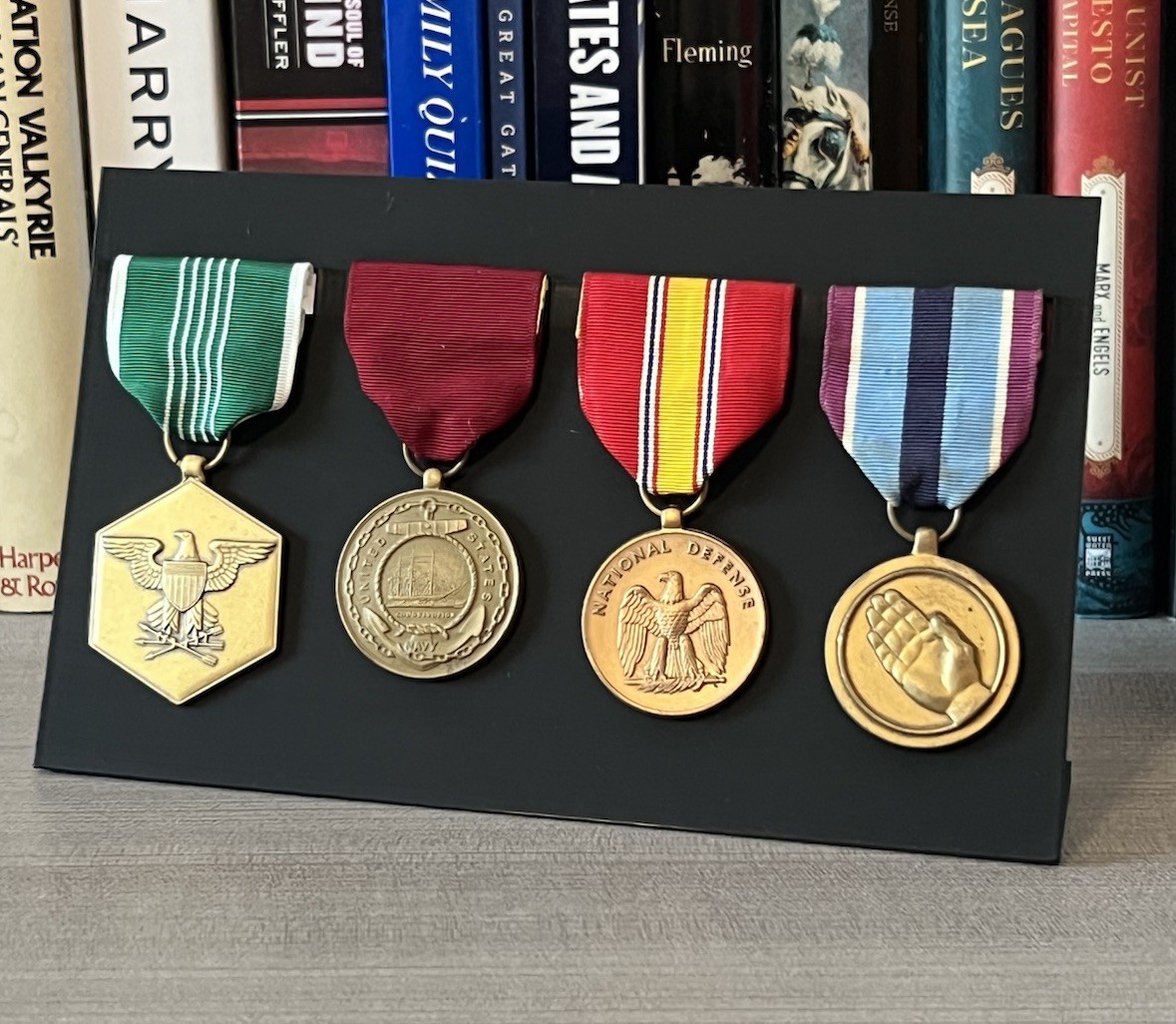 Display Stand For Four U.S. Style Military Medals