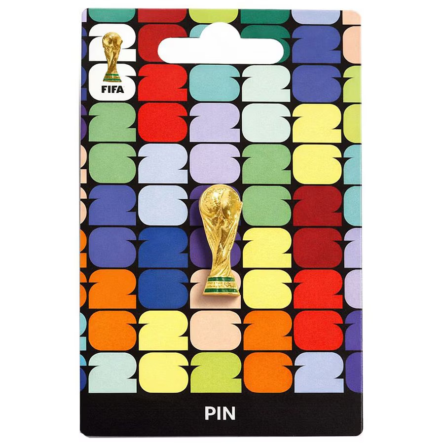 2026 FIFA World Cup™ Trophy Logo Lapel Pin 1” Gold Tone Officially Licensed NEW