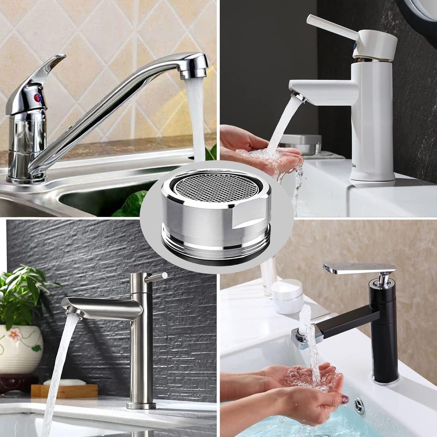 Kitchen Sink Aerator Replacement ( 4 Pcs With Brass15/16 )