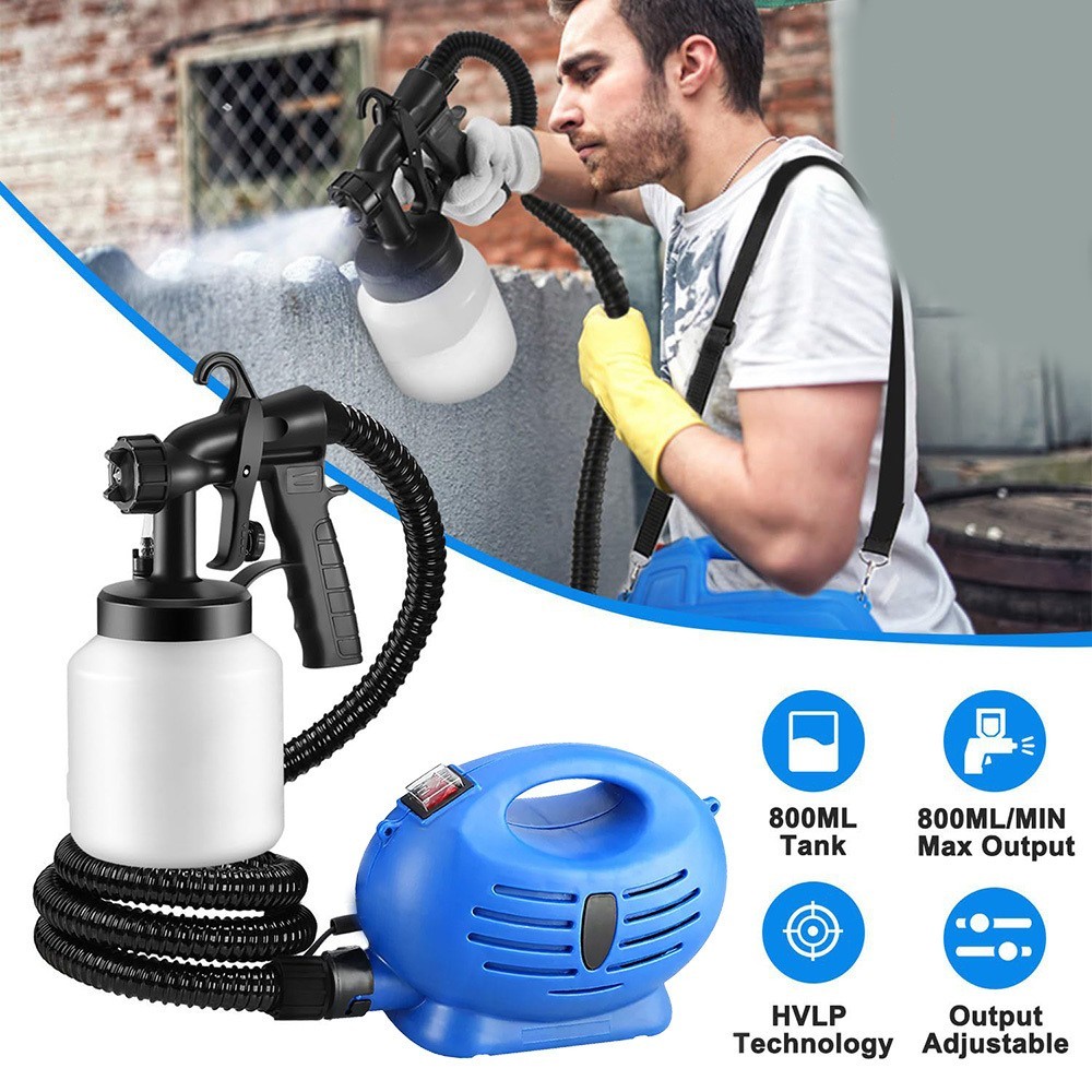 650W Electric Paint Sprayer 800ML Handheld HVLP Spray Gun Home Power Painter