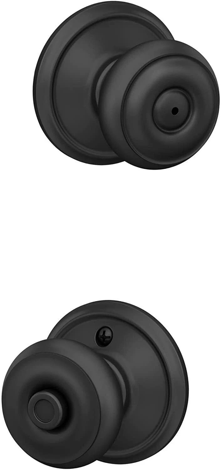 (Lot of 6) Schlage F40 GEO 622 Georgian Door Knob, Bed & Bath Privacy LocK