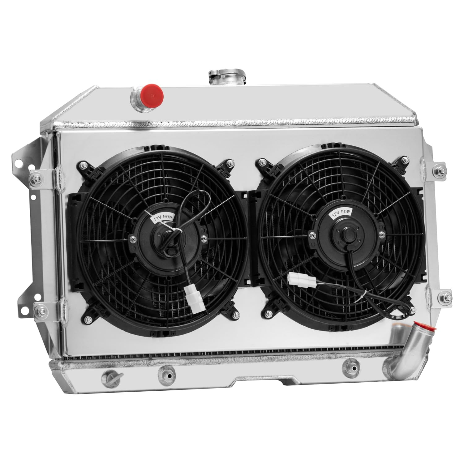 3-Row Aluminum Radiator with Fan Shroud for 1970-1975 240Z 260Z L6 2.4L 2.6