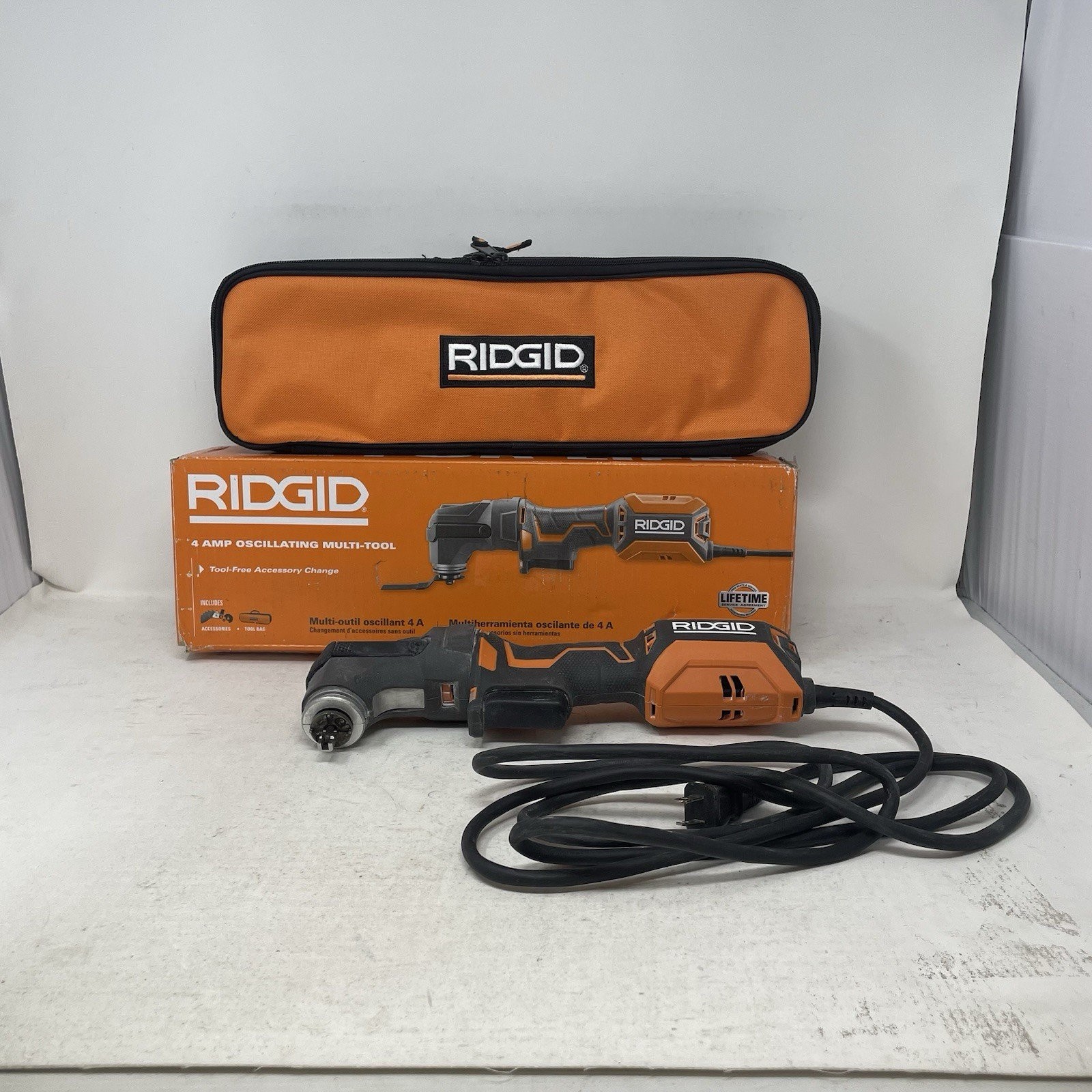 Ridgid R28700 4 Amp Corded Oscillating Multi-Tool w/ Bag *No Attachments*