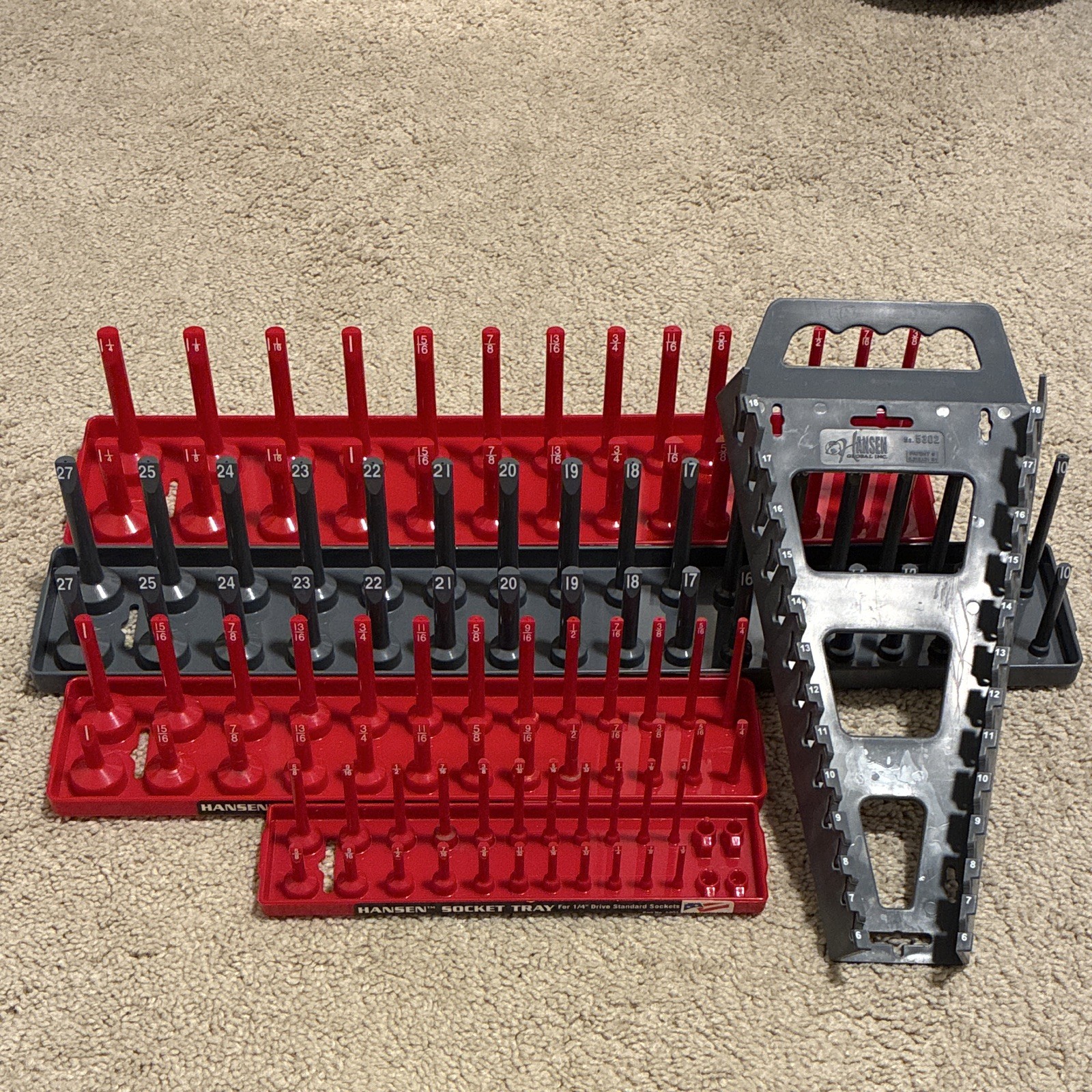 Hansen Socket/Wrench Tool Organizer Lot