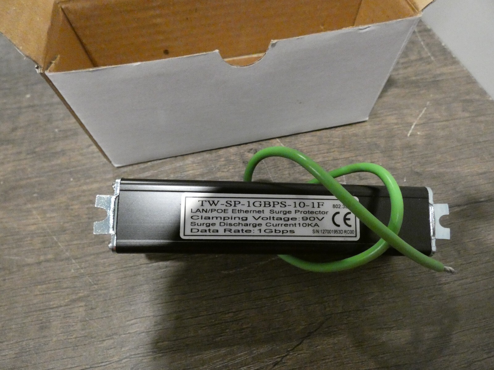 Terrawave Solutions 378084 TW-SP-1GBPS-10-1F LAN/PoE Surge Protector Ethernet