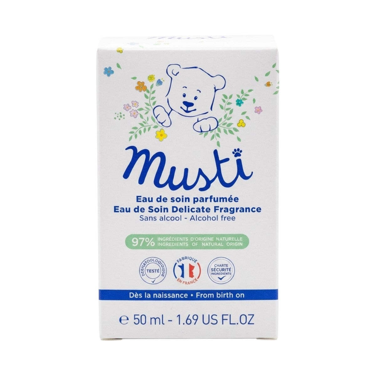 Mustela Musti Eau de Soin Delicate Fragrance Alcohol-Free 50 ml