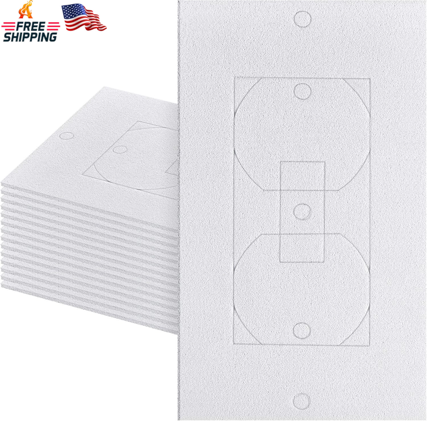 Tondiamo 50 Pcs Outlet Insulation and Draft Sealers Foam Insulation Pads Electri